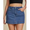 imageluvamia Jean Skorts for Woman Trendy High Waisted Stretchy Denim Skirt with Shorts Y2K Mini Skort Skirts Country ConcertClassic Blue