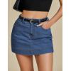 imageluvamia Jean Skorts for Woman Trendy High Waisted Stretchy Denim Skirt with Shorts Y2K Mini Skort Skirts Country ConcertClassic Blue