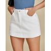 imageluvamia Jean Skorts for Woman Trendy High Waisted Stretchy Denim Skirt with Shorts Y2K Mini Skort Skirts Country ConcertCream White