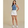 imageluvamia Jean Skorts for Woman Trendy High Waisted Stretchy Denim Skirt with Shorts Y2K Mini Skort Skirts Country ConcertCream White