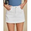 imageluvamia Jean Skorts for Woman Trendy High Waisted Stretchy Denim Skirt with Shorts Y2K Mini Skort Skirts Country ConcertCream White