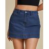 imageluvamia Jean Skorts for Woman Trendy High Waisted Stretchy Denim Skirt with Shorts Y2K Mini Skort Skirts Country ConcertDarkness Blue