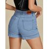 imageluvamia Jean Skorts for Woman Trendy High Waisted Stretchy Denim Skirt with Shorts Y2K Mini Skort Skirts Country ConcertMedium Blue