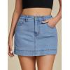 imageluvamia Jean Skorts for Woman Trendy High Waisted Stretchy Denim Skirt with Shorts Y2K Mini Skort Skirts Country ConcertMedium Blue