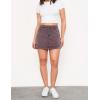 imageluvamia Jean Skorts for Woman Trendy High Waisted Stretchy Denim Skirt with Shorts Y2K Mini Skort Skirts Country ConcertPecan Brown