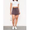 imageluvamia Jean Skorts for Woman Trendy High Waisted Stretchy Denim Skirt with Shorts Y2K Mini Skort Skirts Country ConcertPecan Brown