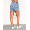 imageluvamia Jean Skorts for Woman Trendy High Waisted Stretchy Denim Skirt with Shorts Y2K Mini Skort Skirts Country ConcertRoadknight Blue