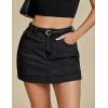 imageluvamia Jean Skorts for Woman Trendy High Waisted Stretchy Denim Skirt with Shorts Y2K Mini Skort Skirts Country ConcertWashed Black