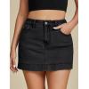 imageluvamia Jean Skorts for Woman Trendy High Waisted Stretchy Denim Skirt with Shorts Y2K Mini Skort Skirts Country ConcertWashed Black