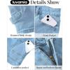 imageluvamia Jean Shorts for Women High Waisted Trendy Casual Utility Stretchy Denim Jorts Cutoff Long Shorts with PocketsBlue Breeze