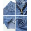 imageluvamia Jean Shorts for Women High Waisted Distressed Stretchy Denim Shorts Ripped Raw Hem Summer Casual Cut Off ShortsClassic Blue