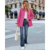 imageluvamia 2025 Jean Jackets for Women Fashion Oversized Button Down Denim Jacket Western Fall Shacket Jacket with PocketsHot Pink