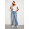 imageluvamia High Waisted Jeans for Women Trendy Baggy Straight Leg Stretchy Denim Jeans Work Trousers Pants 90s Loose FitIcy Blue