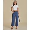 imageluvamia Wide Leg Jeans for Women High Waisted Relaxed Fit Trendy Stretchy Denim Pants Ankle Trouser Jeans with PocketsClassic Blue