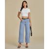 imageluvamia Wide Leg Jeans for Women High Waisted Relaxed Fit Trendy Stretchy Denim Pants Ankle Trouser Jeans with PocketsRoadknight Blue