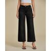 imageluvamia Wide Leg Jeans for Women High Waisted Relaxed Fit Trendy Stretchy Denim Pants Ankle Trouser Jeans with PocketsWashed Black