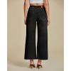 imageluvamia Wide Leg Jeans for Women High Waisted Relaxed Fit Trendy Stretchy Denim Pants Ankle Trouser Jeans with PocketsWashed Black