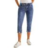 imageluvamia Jean Capri Pants for Women High Waisted Ripped Skinny Jeans Stretchy Denim Capris Cropped Jeggings with PocketsVintage Blue