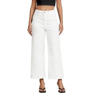 imageluvamia Wide Leg Jeans for Women High Waisted Relaxed Fit Trendy Stretchy Denim Pants Ankle Trouser Jeans with PocketsCream White