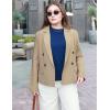 imageluvamia Blazers for Women Business Casual Double Breasted Notched Lapel Long Sleeve Work Office Suit Jackets BlazerBeige