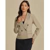 imageluvamia Blazers for Women Business Casual Double Breasted Notched Lapel Long Sleeve Work Office Suit Jackets BlazerBeige