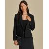 imageluvamia Blazers for Women Business Casual Double Breasted Notched Lapel Long Sleeve Work Office Suit Jackets BlazerBlack