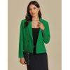 imageluvamia Blazers for Women Business Casual Double Breasted Notched Lapel Long Sleeve Work Office Suit Jackets BlazerJolly Green