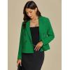 imageluvamia Blazers for Women Business Casual Double Breasted Notched Lapel Long Sleeve Work Office Suit Jackets BlazerJolly Green