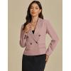 imageluvamia Blazers for Women Business Casual Double Breasted Notched Lapel Long Sleeve Work Office Suit Jackets BlazerMisty Rose