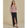 imageluvamia Blazers for Women Business Casual Double Breasted Notched Lapel Long Sleeve Work Office Suit Jackets BlazerMisty Rose