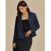 imageluvamia Blazers for Women Business Casual Double Breasted Notched Lapel Long Sleeve Work Office Suit Jackets BlazerNavy Blue