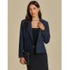 imageluvamia Blazers for Women Business Casual Double Breasted Notched Lapel Long Sleeve Work Office Suit Jackets BlazerNavy Blue