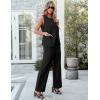 imageluvamia Vest Pants Suits for Women Dressy 2 Piece Business Casual Outfits Sleeveless Blazer Wide Leg Pants Pantsuit SetsBlack