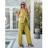 imageluvamia Vest Pants Suits for Women Dressy 2 Piece Business Casual Outfits Sleeveless Blazer Wide Leg Pants Pantsuit SetsCress Green