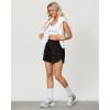 imageluvamia Athletic Shorts for Women High Waisted Comfy Pull On Elastic Waist Casual Lounge Summer Sweat Shorts with PocketBlack