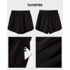 imageluvamia Athletic Shorts for Women High Waisted Comfy Pull On Elastic Waist Casual Lounge Summer Sweat Shorts with PocketBlack