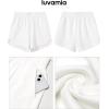 imageluvamia Athletic Shorts for Women High Waisted Comfy Pull On Elastic Waist Casual Lounge Summer Sweat Shorts with PocketCream White