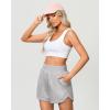 imageluvamia Athletic Shorts for Women High Waisted Comfy Pull On Elastic Waist Casual Lounge Summer Sweat Shorts with PocketHeather Grey