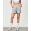 imageluvamia Athletic Shorts for Women High Waisted Comfy Pull On Elastic Waist Casual Lounge Summer Sweat Shorts with PocketHeather Grey