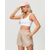 imageluvamia Athletic Shorts for Women High Waisted Comfy Pull On Elastic Waist Casual Lounge Summer Sweat Shorts with PocketLight Khaki