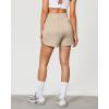 imageluvamia Athletic Shorts for Women High Waisted Comfy Pull On Elastic Waist Casual Lounge Summer Sweat Shorts with PocketLight Khaki