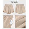 imageluvamia Athletic Shorts for Women High Waisted Comfy Pull On Elastic Waist Casual Lounge Summer Sweat Shorts with PocketLight Khaki