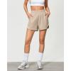 imageluvamia Athletic Shorts for Women High Waisted Comfy Pull On Elastic Waist Casual Lounge Summer Sweat Shorts with PocketLight Khaki