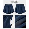 imageluvamia Athletic Shorts for Women High Waisted Comfy Pull On Elastic Waist Casual Lounge Summer Sweat Shorts with PocketNavy Blue