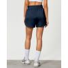 imageluvamia Athletic Shorts for Women High Waisted Comfy Pull On Elastic Waist Casual Lounge Summer Sweat Shorts with PocketNavy Blue