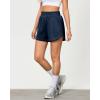 imageluvamia Athletic Shorts for Women High Waisted Comfy Pull On Elastic Waist Casual Lounge Summer Sweat Shorts with PocketNavy Blue