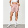 imageluvamia Athletic Shorts for Women High Waisted Comfy Pull On Elastic Waist Casual Lounge Summer Sweat Shorts with PocketPink