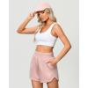 imageluvamia Athletic Shorts for Women High Waisted Comfy Pull On Elastic Waist Casual Lounge Summer Sweat Shorts with PocketPink