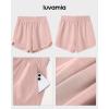 imageluvamia Athletic Shorts for Women High Waisted Comfy Pull On Elastic Waist Casual Lounge Summer Sweat Shorts with PocketPink