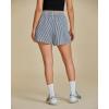 imageluvamia Striped Shorts for Women High Waisted Beach Casual Drawstring Pull On Elastic Waist Summer Shorts with PocketsNavy Stripe